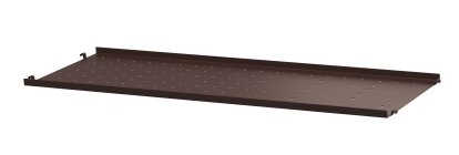 String System Metallboden, 78 x 30 cm, Kante niedrig, Dunkelbraun