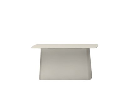 Metal Side Table Outdoor, Groß (H 35,5 x B 70 x T 31,5 cm), Soft light