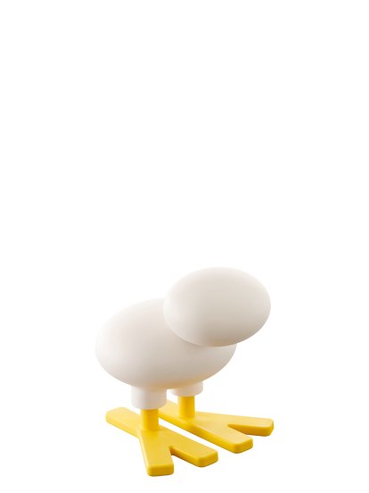 Happy Bird Spielfigur, Klein (H 44,5 x B 38 x T 46,5 cm), Weiß