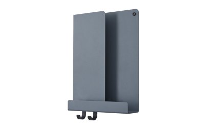 Folded Wandregal, H 40 x B 29,5 cm, Blue-grey