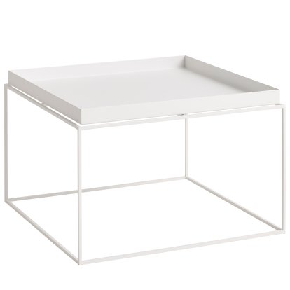 Tray Beistelltisch, H 35/39 x B 60 x T 60 cm, White
