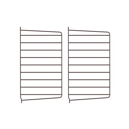 String System Wandleiter, 2er Set, 50 x 30 cm, Dunkelbraun