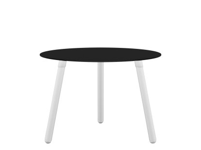 BCN Beistelltisch, Laminat schwarz, Buche, weiß lackiert, H 45 x ø 65 cm