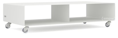 TV Lowboard R 200, Einfarbig, Reinweiß (RAL 9010), Transparentrollen