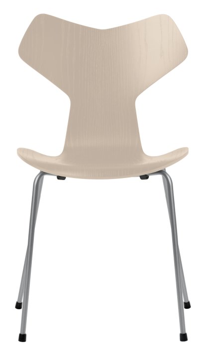 Grand Prix 3130 Stuhl, Gefärbte Esche, Light beige, Silver grey