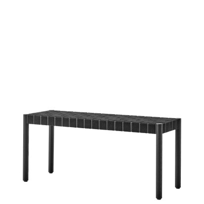 Betty Bank, TK4, 105 cm, Schwarz / Leinen schwarz