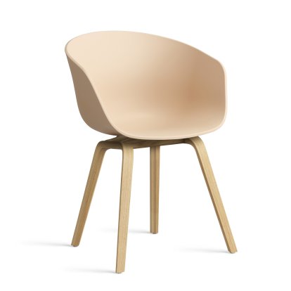 About A Chair AAC 22 Armlehnstuhl, Pale peach 2.0, Eiche lackiert