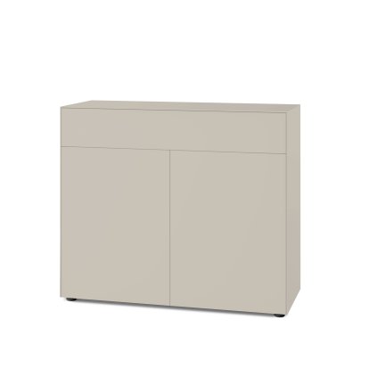 Nex Pur Box 2.0 mit Schubkästen und Türen , 48 cm, H 100 cm x B 120 cm (mit Doppeltür und Schubkästen), Silk