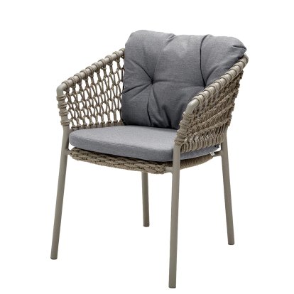 Ocean Stuhl, Open soft Rope – Taupe, Natté - Grey