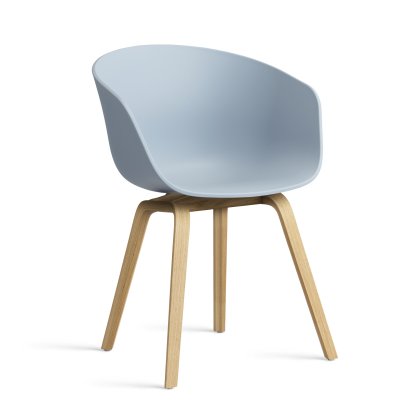 About A Chair AAC 22 Armlehnstuhl, Slate blue 2.0, Eiche lackiert