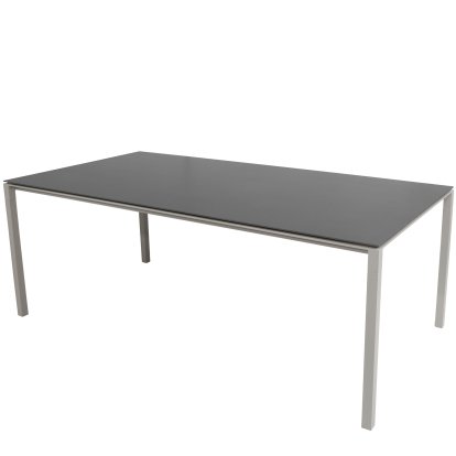 Pure Tisch, 200 cm x 100 cm, Nero black, Taupe