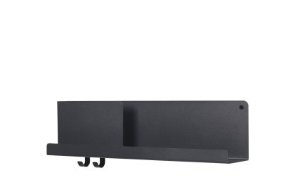 Folded Wandregal, H 16,5 x B 63 cm, Schwarz