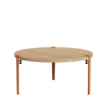 Tiptoe Couchtisch Brooklyn, Eichenfurnier, Tangerinenrot