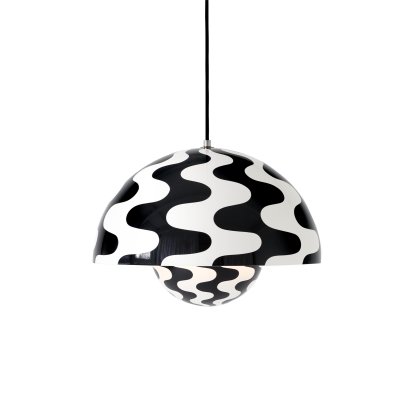 Flowerpot VP7 Pendelleuchte, Black/white