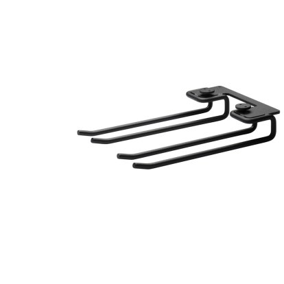 String System Glasaufhängungen (2er Set), B 13,5 x H 3 x T 20 cm, Schwarz