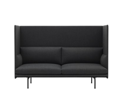 Outline Highback Sofa, Zweisitzer, Stoff Remix 163 - Grey