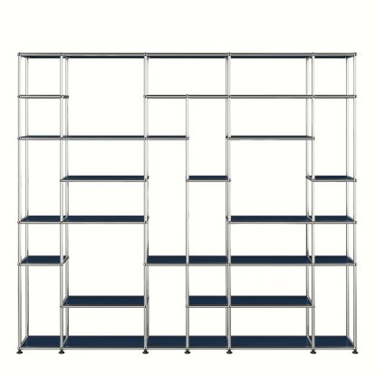USM Haller Wohnzimmer Regal XXL, Stahlblau RAL 5011