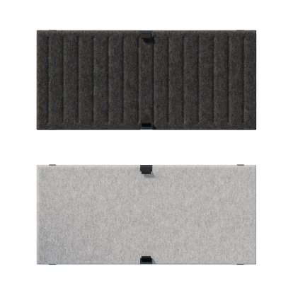USM Soft Panel Duo für USM Haller Regale, 75 cm x 35 cm, Dunkelgrau / Grau