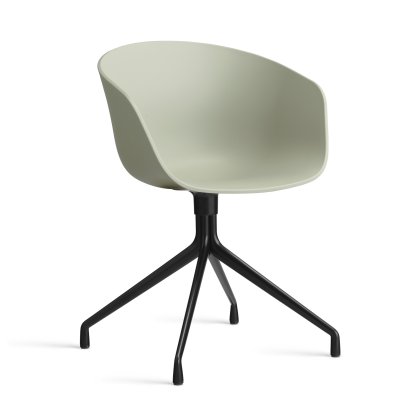 About A Chair AAC 20 Drehstuhl, Pastel green 2.0, Aluminium schwarz pulverbeschichtet