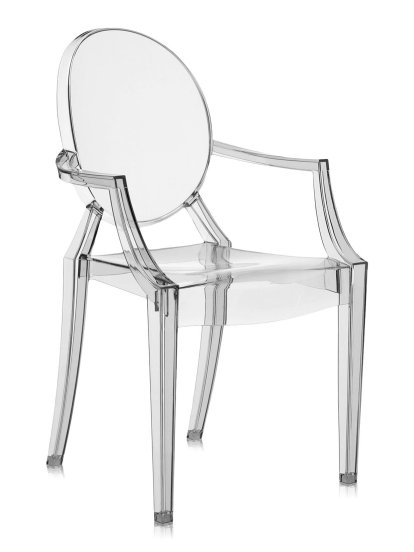 Louis Ghost Stuhl 4er Aktionsset, Transparent-helles Fumé