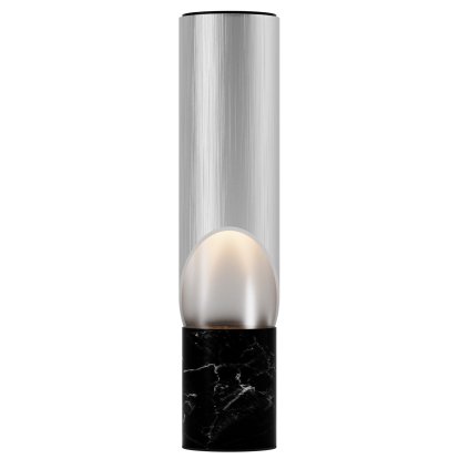 L10 TWN Akkuleuchte, Marmor schwarz / Aluminium