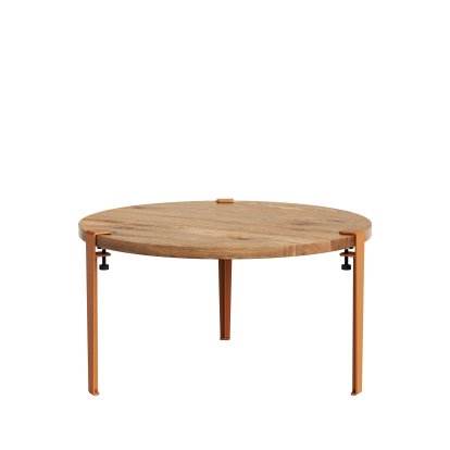 Tiptoe Couchtisch Brooklyn, Eiche recycled, Tangerinenrot
