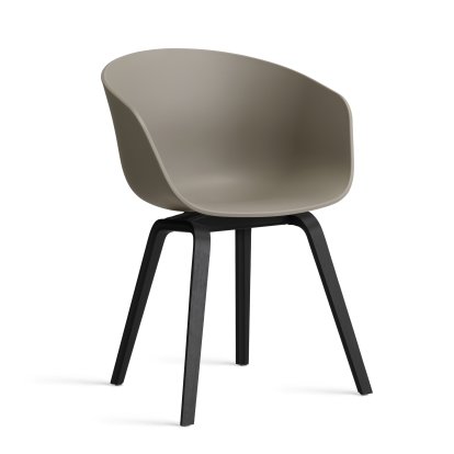 About A Chair AAC 22 Armlehnstuhl, Khaki 2.0, Eiche schwarz lackiert