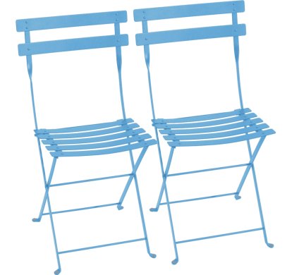 Bistro Klappstuhl 2er-Set, Maya-Blau
