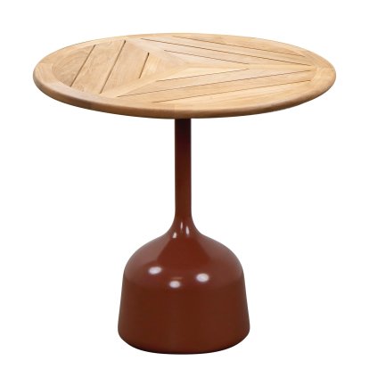 Glaze Beistelltisch, Teak, Desert red