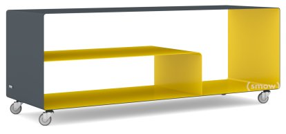 Sideboard R 111, Zweifarbig, Anthrazitgrau (RAL 7016) - Verkehrsgelb (RAL 1023), Industrierollen