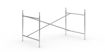 Eiermann 2 Tischgestell , Chrom, senkrecht, versetzt, 135 x 78 cm, Mit Verlängerung (Höhe 72-85 cm)