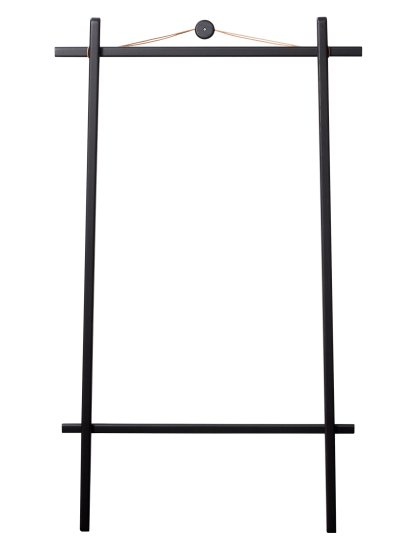 Kleiderständer, Mit Wandhalterung, Schwarz