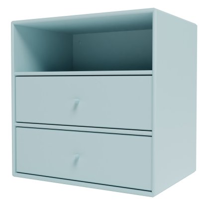 Montana Mini Regal, Modul mit 2 Schubladen, Flint