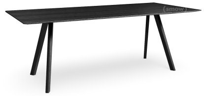 Copenhague Tisch CPH30, L 200 x B 90 x H 74, Eiche schwarz lackiert, Eichefurnier schwarz lackiert