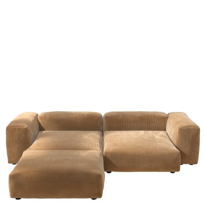 Vetsak Sofa Set 3, Cord velours - Camel, Ohne Kissen