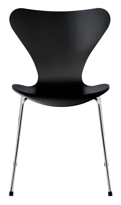 Serie 7 Stuhl 3107, Lack, Black, Chrome
