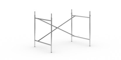 Eiermann 2 Tischgestell , Chrom, senkrecht, versetzt, 100 x 66 cm, Mit Verlängerung (Höhe 72-85 cm)