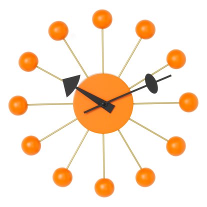 Ball Wanduhr, Kugeln orange