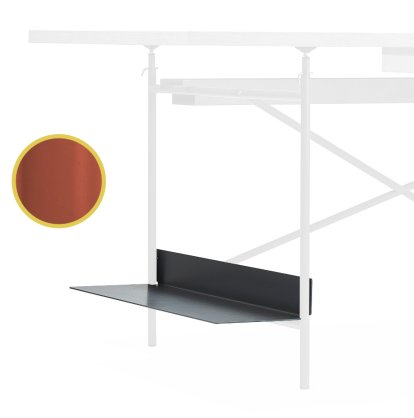 CPU-Halter für Eiermann Gestelle, Für Eiermann 1 & 2 Tischgestell 66 cm, rot