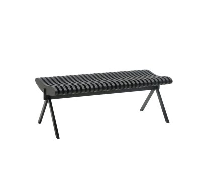 Prelude Bank, 120 cm, Schwarz, Eiche schwarz lackiert