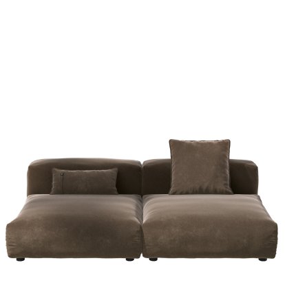 Vetsak Sofa Set 1, L, Suave - Espresso, Mit Kissen