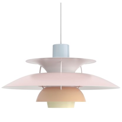 PH 5 Pendelleuchte, Pastell blau rosa pfirsich