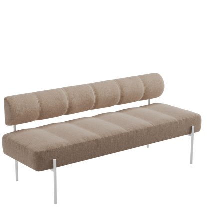 Daybe Dining Sofa, Brusvik 65 - hellbraun, Weiß