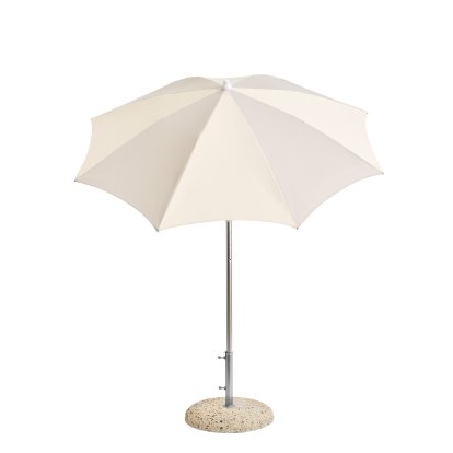 Terrazza Sonnenschirm Octagon, Grey / off-white, Mit Sonnenschirmständer