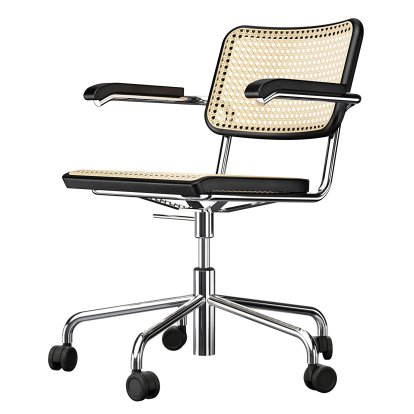 S 64 VDR Atelier, Verchromt, Buche gebeizt schwarz / natur