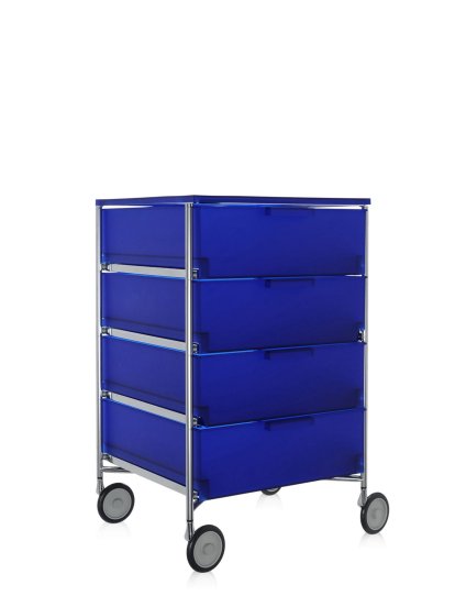 Mobil Container, 4 Schub - kein Fach, Opal, Kobaltblau