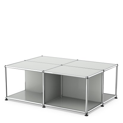 USM Haller Couchtisch mit Ablagefächern, Lichtgrau RAL 7035