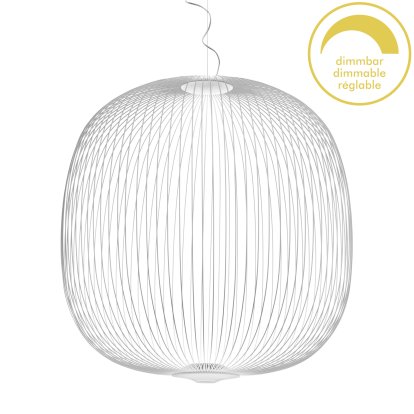 Spokes Pendelleuchte, Ø70 cm, Weiß, Dimmbar