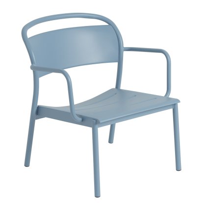 Linear Steel Loungestuhl, Pale blue