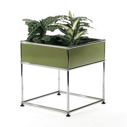 USM Haller Pflanzenbeistelltisch Typ 2, Olivgrün RAL 6003, 50 cm